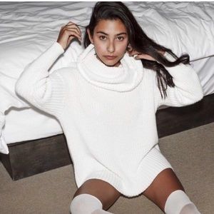 Unisex oversized fisherman turtleneck sweater